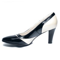 Pantofi eleganti dama 	FLEX-660-LAC-N-BEJ