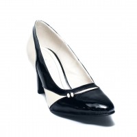 Pantofi eleganti dama 	FLEX-660-LAC-N-BEJ