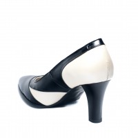 Pantofi eleganti dama 	FLEX-660-LAC-N-BEJ
